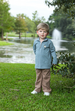 1/4 Zip Pullover with Appliqued Mallard