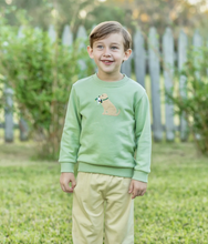 French Terry Pullover with Appliqued Dog