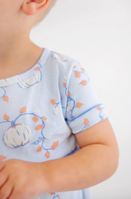 Bradford Romper in Gourd-geous (Buckhead Blue)/Barbados Blue