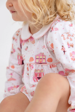 Long Sleeve Britt Bubble in Fall in Fincastle Rd/Sandpearl Pink