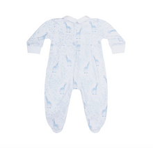 Blue Giraffe Smocked Footie