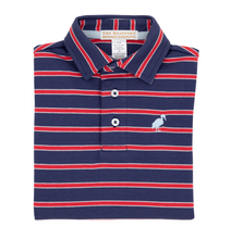 Prim and Proper Polo SS Nantucket Navy Richmond Red