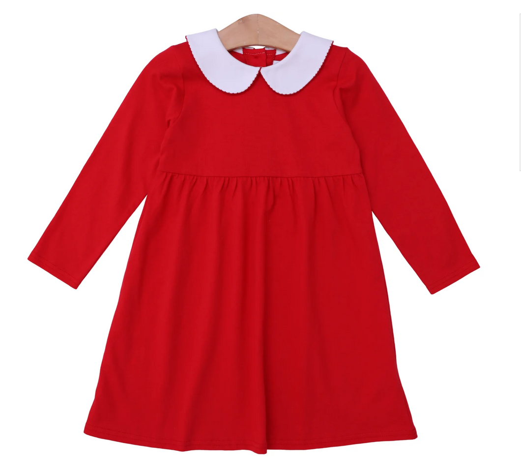 Claire Long Sleeve Dress Red