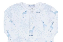 Blue Giraffe Print Pajamas