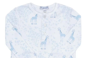 Blue Giraffe Print Pajamas