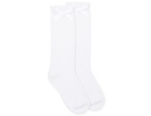 Pointelle Bow Knee High Socks 1 Pair