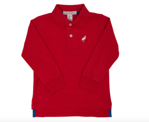 Prim and Proper Polo Long Sleeve Richmond Red