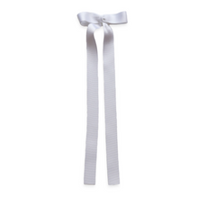 Grosgrain Long Tail Bow-Snap Clip 6.5 inches