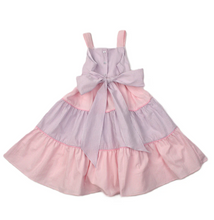 Pink And Lavender Tiered Dress
