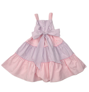 Pink And Lavender Tiered Dress