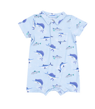 Deep Sea Fishing Blue Polo Shortie