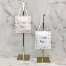 Linen Tooth Fair Sign Pillow ( Pink & Blue )