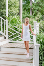 Serve It Up- White Tennis Dress w/ Pink Trim