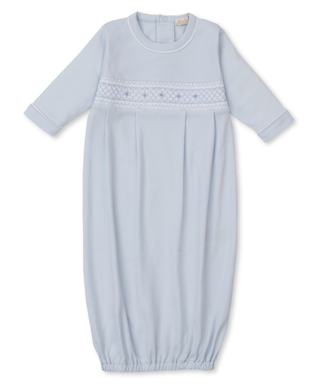 Light Blue Sack With Hand Smocking