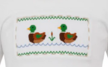 Mallard Duck - White Knit Boy's T-shirt L/S