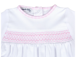Smocked Footie - Pink
