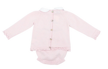 Knitted Diaper Set with Bow