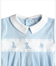 Blue Puppy Love Embroidery Bubble