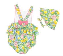 Positano Collection Smocked Bubble with Sun Hat
