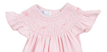 Amelia's Classics Pink Smocked Bishop Dress with Flutter Sleeves