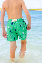 Tortola Swim Trunks-Yacht to Join Us/Kiawah Kelly Green/Worth Ave White