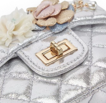 Floral Shiny Quilted Purse