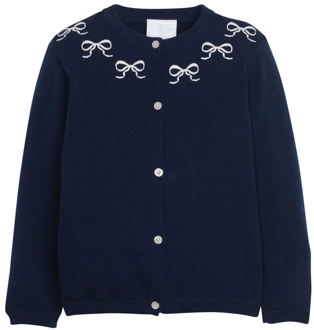 Essential Cardigan - Navy Bows