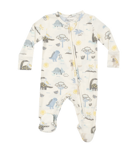 Baby Love Dinos - 2 Way Zipper Footie