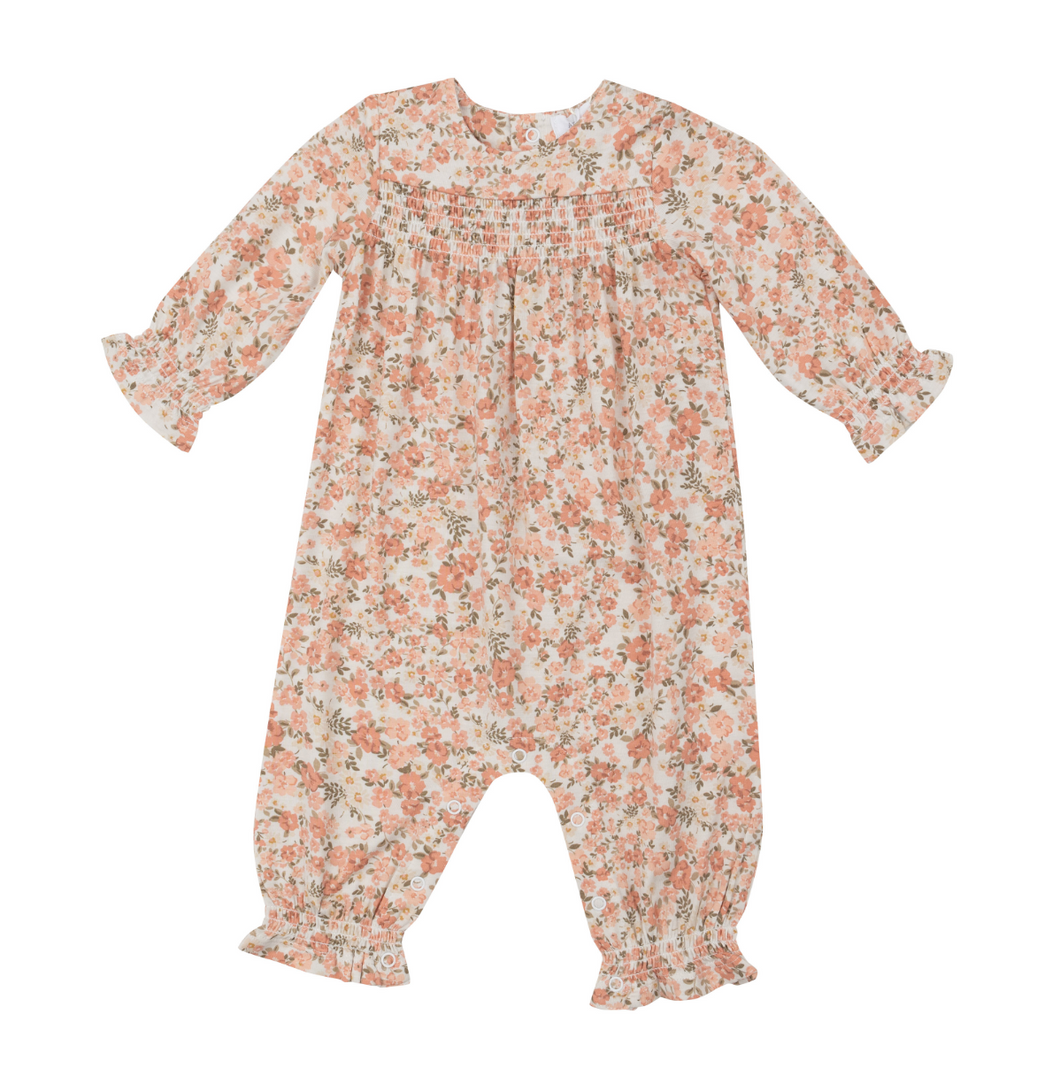 Sweet Rose Calico - Smocked Romper