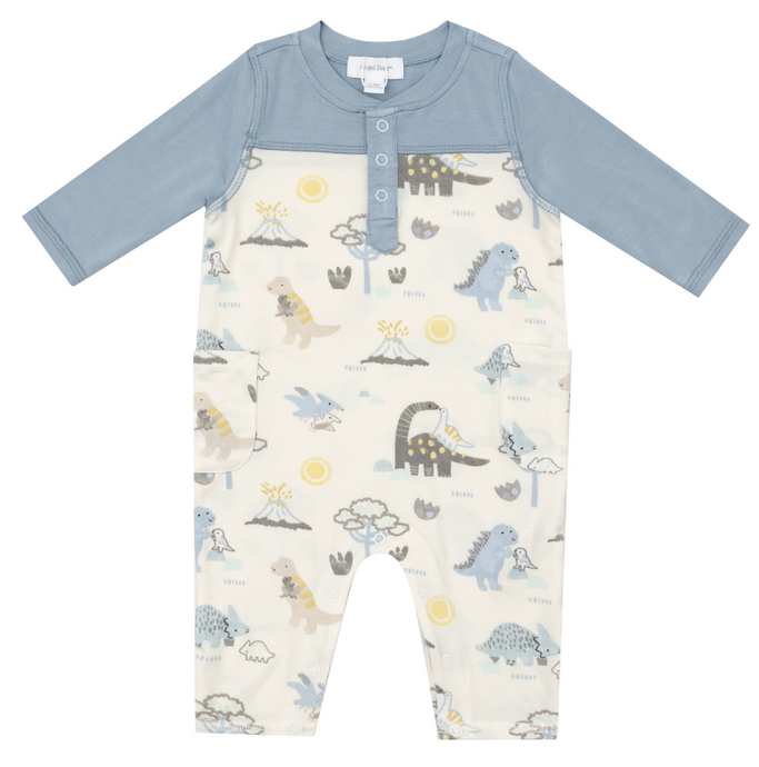 Baby Love Dinos - Romper W/ Contrast Sleeve