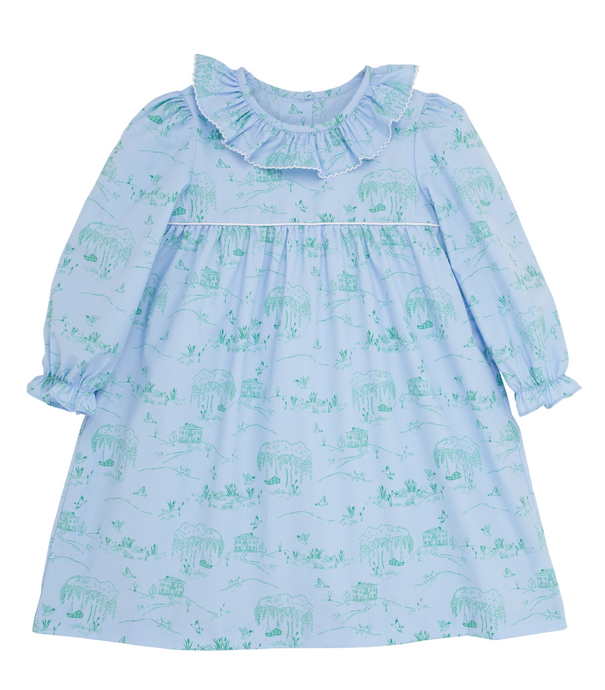 Ramona Collar Dress- Germantown Toile