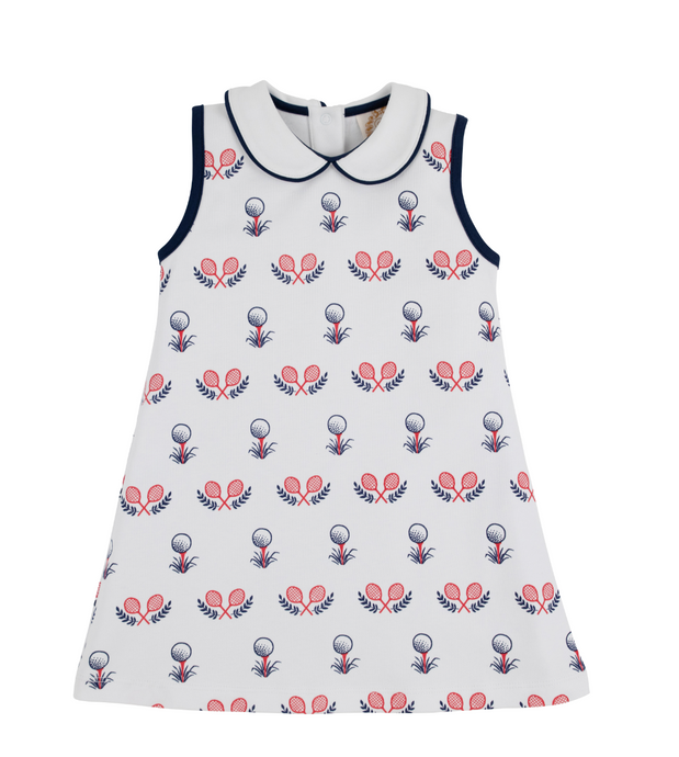 Maude's Peter Pan Collar Dress-Little Sport/Worth Ave White/Nantucket Navy