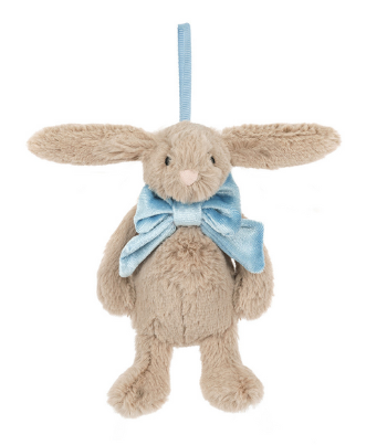 Bashful Beige Bunny Ornament