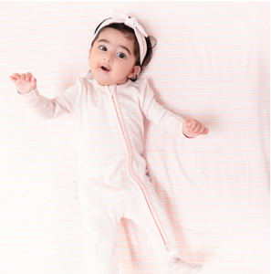 Basic Multi Stripe Pink 2 Way Zipper