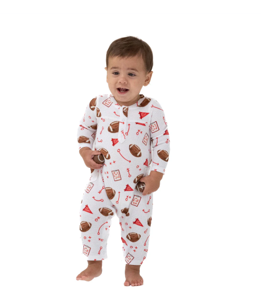 Touchdown TIme - Red Romper