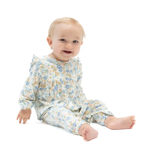 Sweet Rose Calico -Ruffle Romper