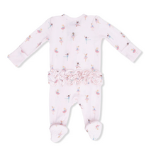 Petit Ballet Ruffle Back Footie with 2 Way Zipper