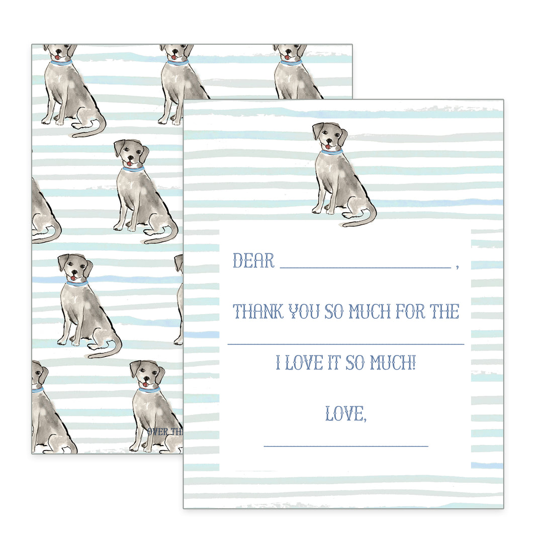 Puppy Dog Children's Fill-in-the-blank Thank You Notes