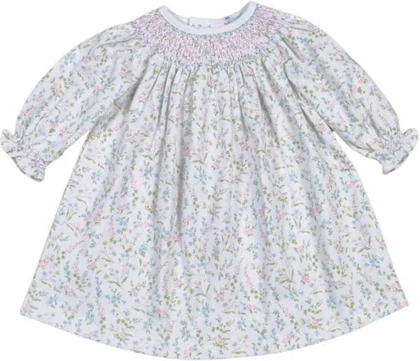Vivian Floral Pima Hand Smocked Dress