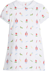 Printed Peter Pan Dress- School Days