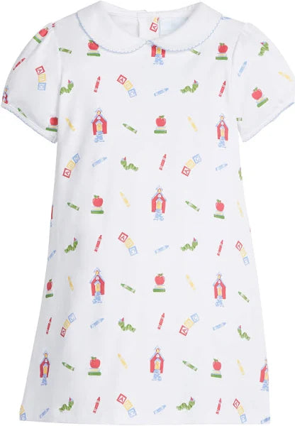 Printed Peter Pan Dress- School Days