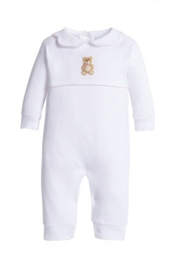Crochet Playsuit - Pink Teddy Bear