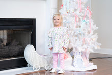 Pink and Green Holiday Toile Legging Set