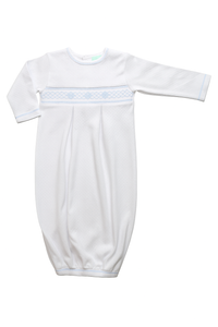 Blue Bow Sweet Baby Gown