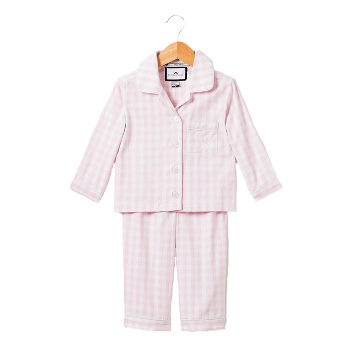 1z 2z 3z pink gingham pajama set petite plume luxurious pajamas baby and toddler boutique 
