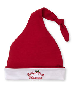 Baby's First Christmas Stocking Hat in Red