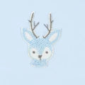 Tiny Buck Blue Embroidered Footie
