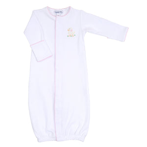 Little Quaker Embroidered Converter Gown -Light Blue, Yellow, Pink