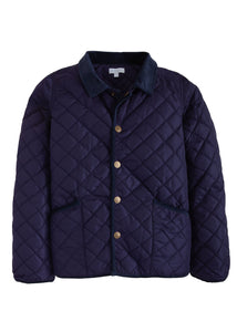 Classic Quilted Jacket- Navy