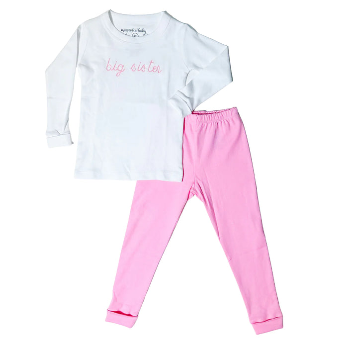 Big Sister Embroidered PJ Set